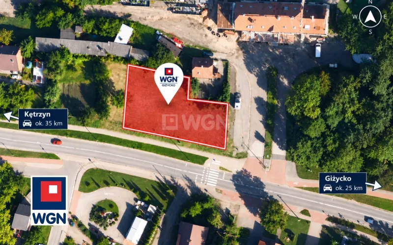 Grunt budowlany jednorodzinny na  sprzedaż Węgorzewo - Na sprzedaż działka budowlana, mieszkalno usługowa | 978m2 | Węgorzewo